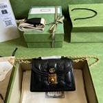 GUCCI Matelasse Leather Small Handbag Model: 724499